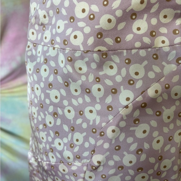 EUC Marc Jacobs A-Line Skirt - Purple and White Abstract Silk Floral size 6 - Picture 3 of 5